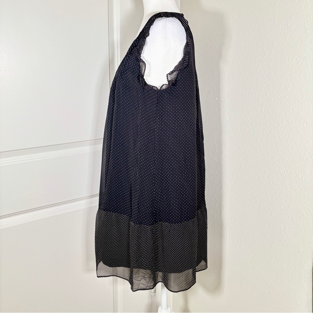 Joie Silk Black and White Polka Dot Ruffle Midi Dress Size Small - Picture 2 of 5